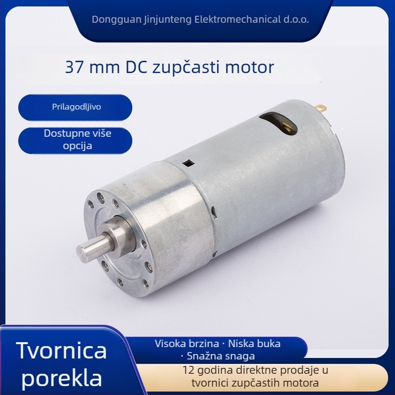 Mikro DC redukcijski motor, 3–24 V, moment snage 0,4–8, brzina 508–201, model 37b-545, kod 37b-555