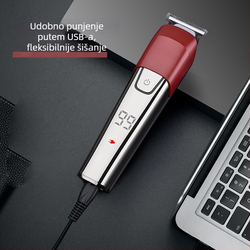 6-u-1 električni uređaj za kosu s ugrađenom baterijom 500–800 mAh, trajanje 1–3 h, vodootporan, oštrica od nehrđajućeg čelika, četkasti motor