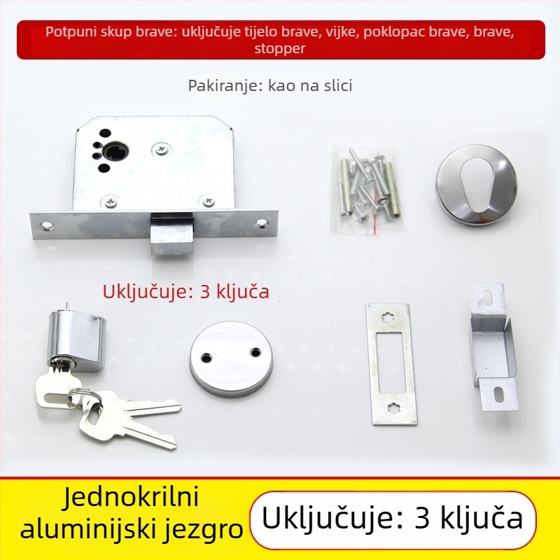 Mortise brava Pipe Well Lock – nehrđajući čelik, rad s ključem, za protupožna vrata, električne sobe i cijevne šahte