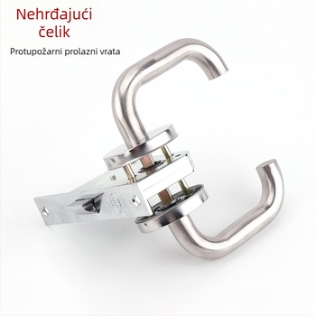 Nehrđajući čelični brava za protupožarna vrata i hodne vrata, s kvakom, model Aisle lock, moderan minimalistički stil