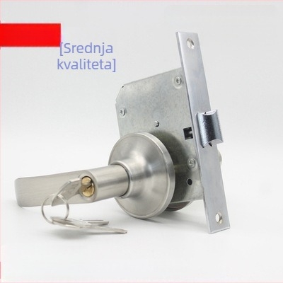Nehrđajući čelični brava za protupožarna vrata i hodne vrata, s kvakom, model Aisle lock, moderan minimalistički stil