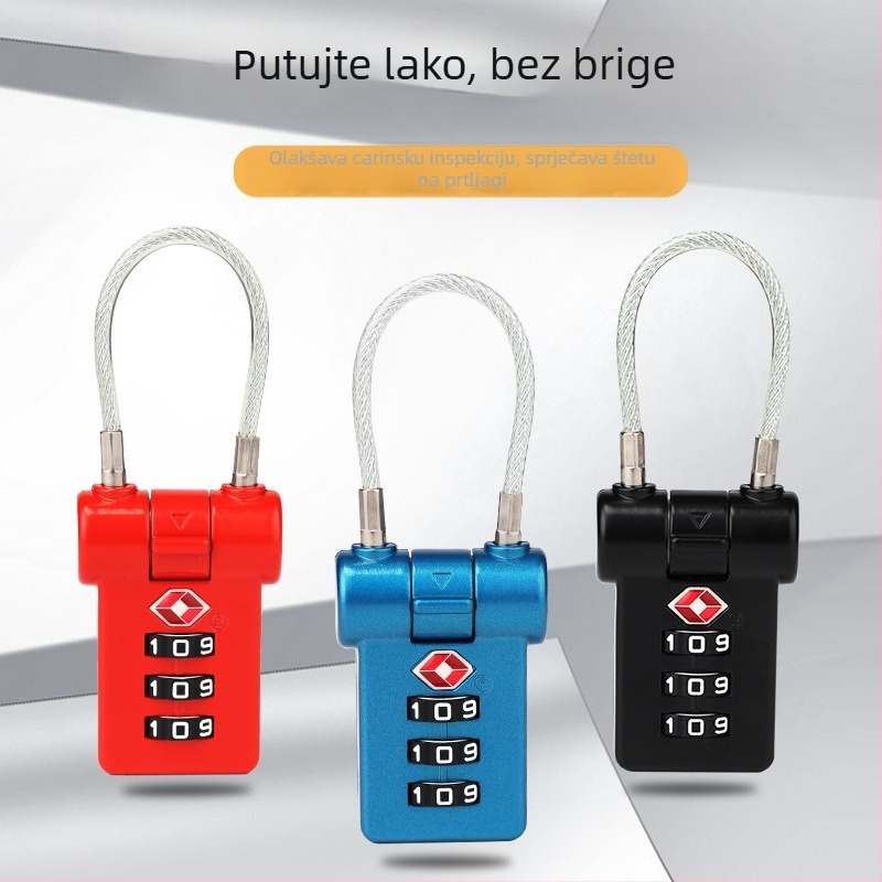 LOCK NF NF6304 Brava za prtljagu i ormariće, od cinkovog legura, za ruksak, kofer na kotačićima i ormarić, razmak šipki 17, mehanički tip