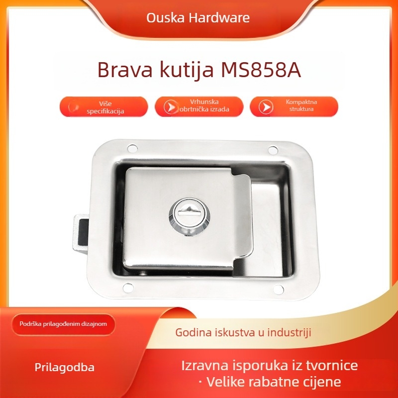 MS858A Mortise brava od nehrđajućeg čelika za kutiju alata, prikolica/RV, generator kutija, industrijski ormar