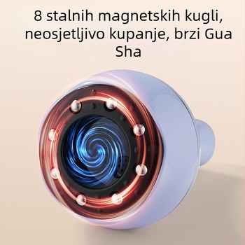 Električna grijana meridijanska četka za kućnu uporabu, višefunkcionalni uređaj za cupping i oguljivanje, punjiva, 36–40°C, kontinuirano promjenjiva brzina, model Bb-005, ABS