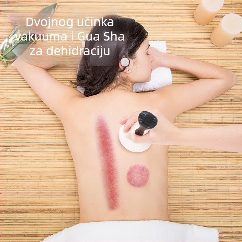 Električna grijana meridijanska četka za kućnu uporabu, višefunkcionalni uređaj za cupping i oguljivanje, punjiva, 36–40°C, kontinuirano promjenjiva brzina, model Bb-005, ABS