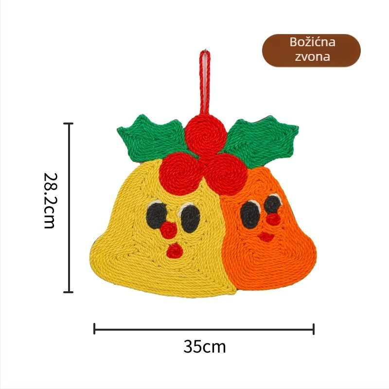 Sisal ploča za grebanje mačaka za zid – sladak stil, otporna na habanje, štedi prostor, igračka za mačke