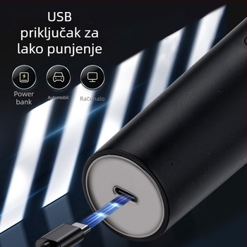 Električni brijač s tri glave, plutajuća glavna oštrica, ugrađena baterija, trajanje rada preko 60 minuta, potpuno periv dizajn