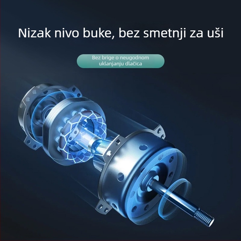 Električni brijač s rotirajućom glavom i plutajućom oštricom, USB punjenje, ugrađena baterija, bez četkica motor