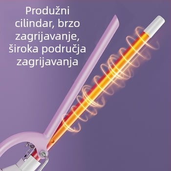 Curling pegla za kosu s turmalinsko-keramičkim grijačem, promjer ispod 15 mm, kabel AC, 35 W, 110-240 V, 15 razina temperature, Create rhyme