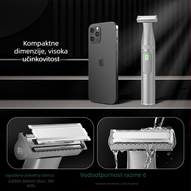 2025 nova električna britvica za tijelo i uklanjanje dlaka, model MS-8300, USB napajanje, mokro/suha upotreba, nože od nehrđajućeg čelika, ABS kućište