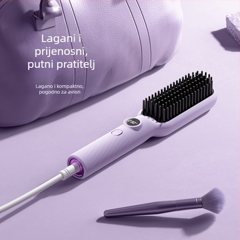 Češalj za ispravljenje kose s turmalinsko-keramičkim grijanjem, digitalni zaslon, 5 stupnjeva regulacije temperature, 40W, 220V