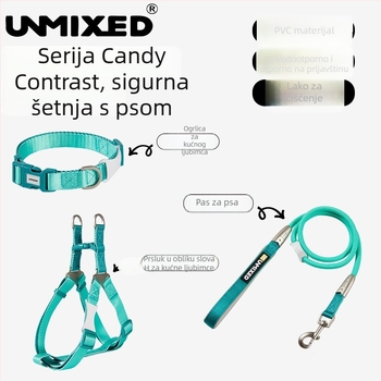 Set harnesa i uzice za psa — poliester, UNMIXED, 24 kom.