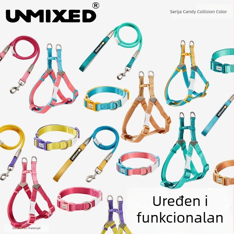 Set harnesa i uzice za psa — poliester, UNMIXED, 24 kom.