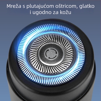 Električni brijač s plutajućom glavom, USB-C brzo punjenje, ugrađena baterija, LED zaslon