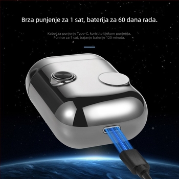 Električni brijač za cijelo tijelo, vodootporan, LED zaslon, rotirajuća glava s dvije oštrice, USB punjenje, ugrađena baterija 500–800 mAh, niska buka