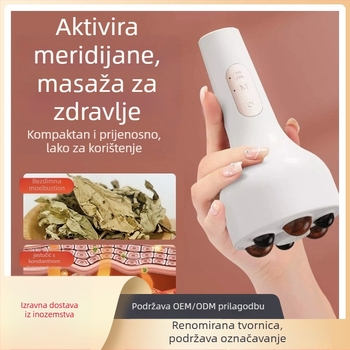 Little rabbit XYT2028 abdominalni masažer s toplom kompresijom i pulsnim masažom, napajan baterijom, kontrola putem gumba