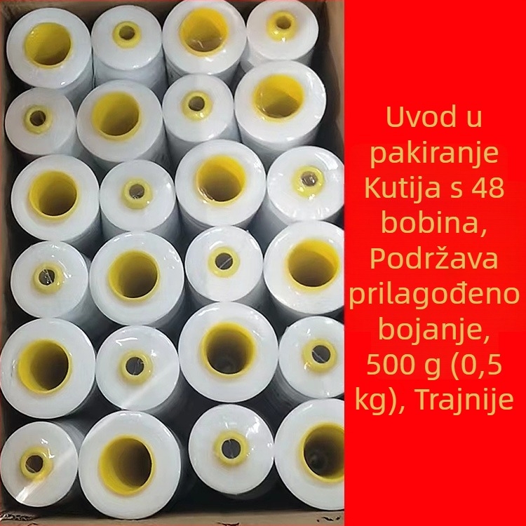 Šivaća nit – Poliester, pogodna za torbe, zavjese, odjeću i kućne tekstile.