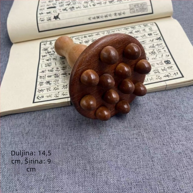 Drveni masažni alat s višestrukim zubima za cijelo tijelo, ručno sastavljeni masažni češalj od sandalovog drveta, beauty alat