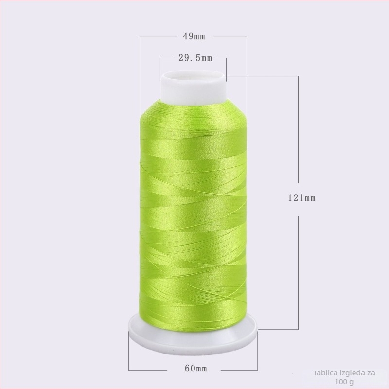 Niti za izvezivanje 120D/2, poliester, OEKO-TEX certifikat, za računalne strojeve za izvezivanje