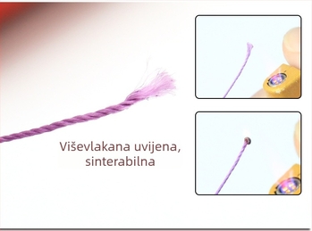 Voskom impregnirana šivna nit, višestruka, okrugla, 0,55 mm, poliester, za kućne tekstile