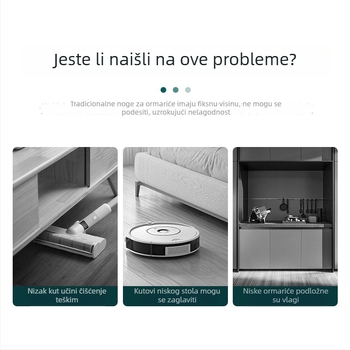 Teleskopske noge ormarića – podesive, od hladno valjanog čelika, model 001, za sofu i TV ormara