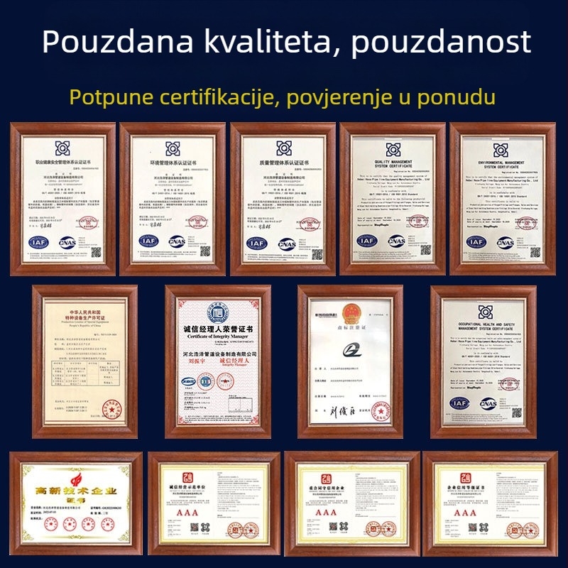 Kutni spoj za cijevi od nehrđajućeg i ugljičnog čelika, 45°/90°/180°, AAA kvaliteta, otporan na koroziju i visok tlak