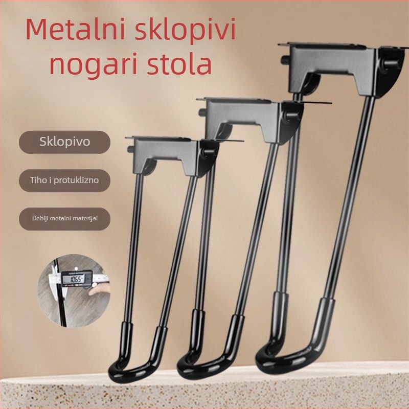 Sklopive noge stola – željezo, Yan shuo, model Folding table legs, moderan minimalistički stil, premaz sprej-boje, pogodno za vanjske stolove, radne stolove i blagovaonske stolove