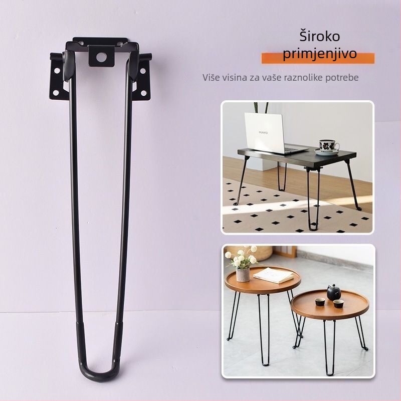 Sklopive noge stola – željezo, Yan shuo, model Folding table legs, moderan minimalistički stil, premaz sprej-boje, pogodno za vanjske stolove, radne stolove i blagovaonske stolove