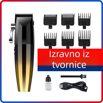 Električna mašinica za šišanje kose, punjiva baterija, četkasti motor, keramičko oštrice, radno vrijeme 1-3 sata