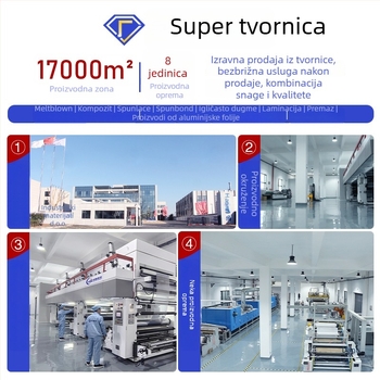 Igličasto propuštena ne-tkana tkanina (PET/viskoza/PP), gramatura 50–200 g/m², kardiranje, za medicinske i higijenske tkanine, podstava za odjeću i kućne tekstile