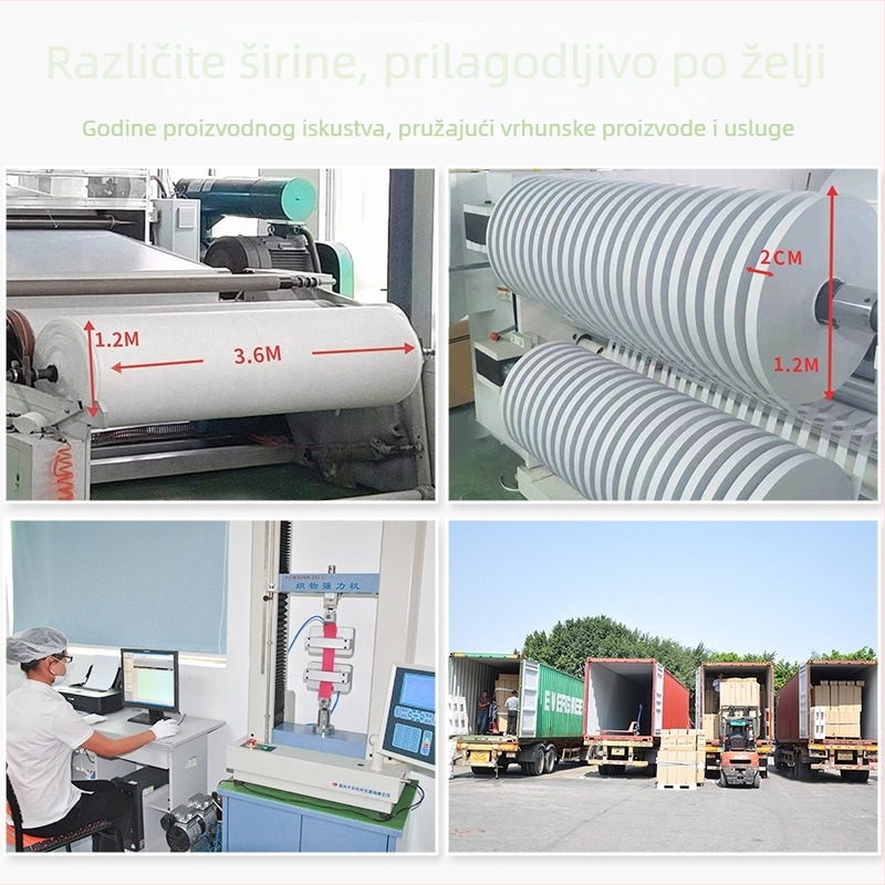 Netkano pokrivalo za tlo za nagibe, prozračno i otporno na prašinu, spunbond tkanina, GSM po želji