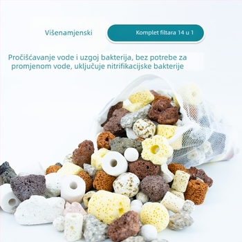 Filtracijsko sredstvo za akvarij – šuplje kvarcne nano-sferne kuglice za uzgoj nitrifikacijskih bakterija, keramički materijal, 1000 g