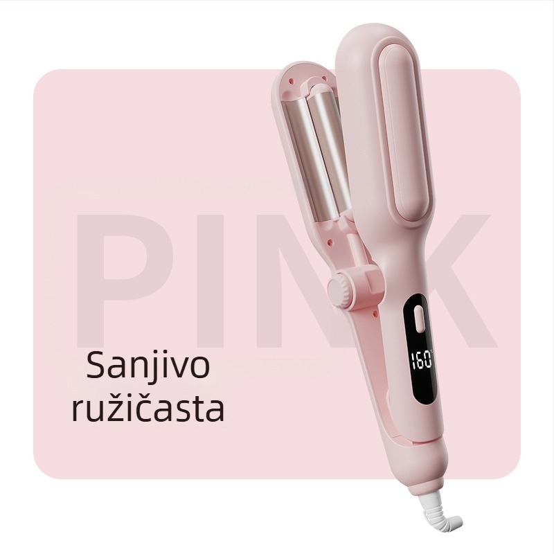 Uvijač za kosu s jajolike kuglice cilindrom, turmalin-keramički grijač, 3 postavke temperature, 45W, 220V, pogodan za sve tipove kose, brzo zagrijavanje za 10 sekundi