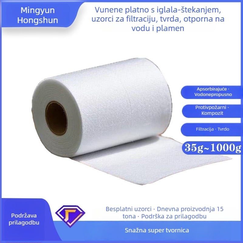 Automobilski interijer: iglom povezana netkana tkanina od poliestersko‑viskozne smjese, vodootporna, vatrootporna, gramatura prilagodljiva