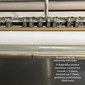 Kompozitni iglanop probuđeni netkani tekstil za unutrašnjost automobila; poliester; vatrootporan i otporan na visoke temperature; namijenjen za podstavu odjeće i materijale za skladištenje i pakiranje