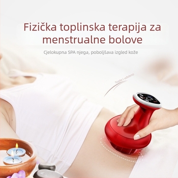 GS električni masažer s vakuum čašicama, USB napajanje, upravljanje gumbom, 4 brzine, ABS kućište