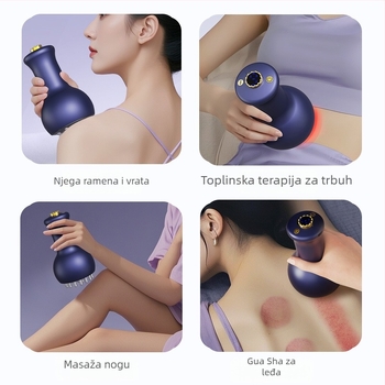 Cupping uređaj s USB napajanjem za cijelo tijelo, Guasha alat za masažu i otklanjanje blokada meridijana, Model 001, Težina 211 g