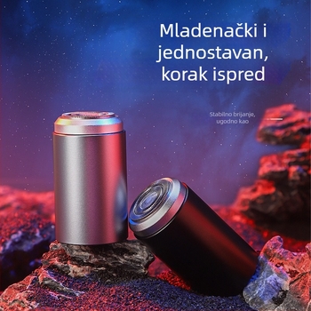 Električni brijač s plutajućom glavom, 1 rotacijska glava, četkasti motor, ugrađena baterija 300–500 mAh, trajanje 30–45 minuta
