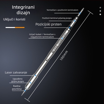 OSS TEAM C245 Stanica za lemljenje s konstantnom temperaturom, Univerzalni vrh za lemljenje, Integrirana lemilna glava, Ravni i kutni vrh