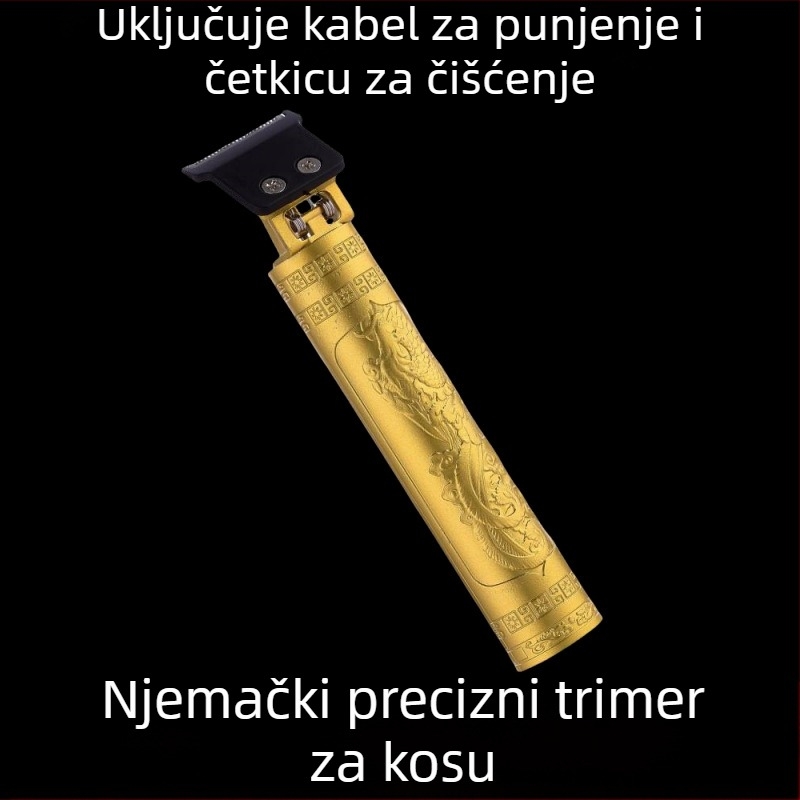 Frizer i dvostrano namijenjeni električni brijač za kućnu upotrebu, oštrice od titanovog legura, odvojiva i periva glavica za šišanje, univerzalna upotreba, nije vodootporan