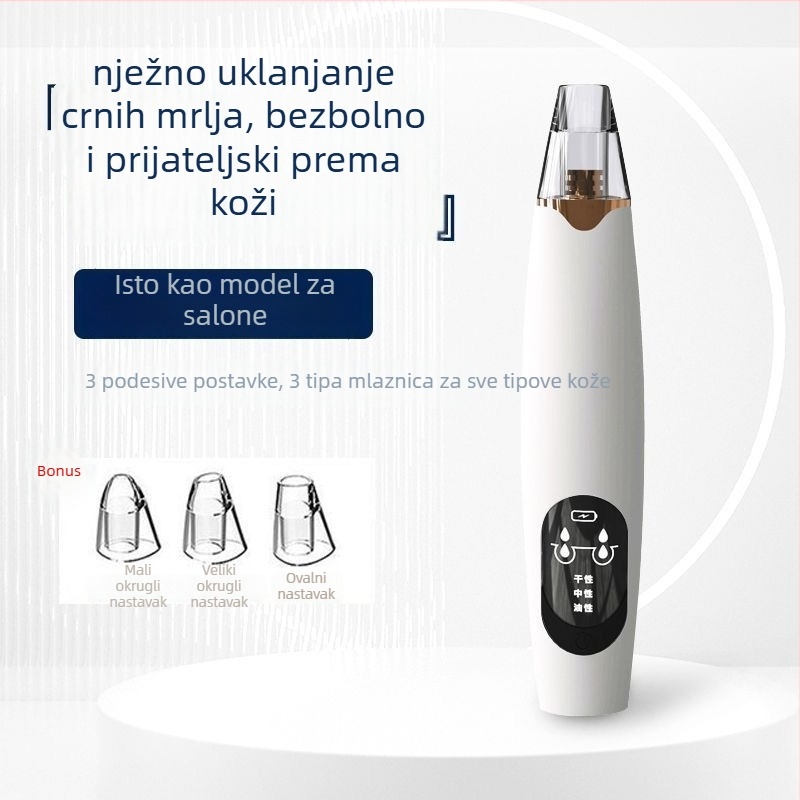 Uređaj za usisavanje crnih točaka — električni, kućna upotreba, snažan usis, model 5678, 3 brzine, sigurno za kožu