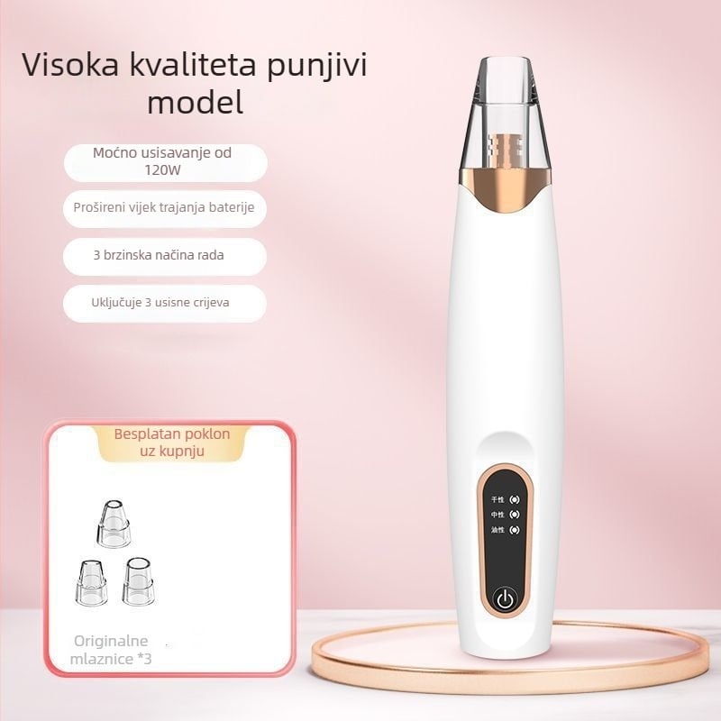Uređaj za usisavanje crnih točaka — električni, kućna upotreba, snažan usis, model 5678, 3 brzine, sigurno za kožu