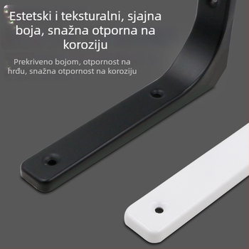 L-oblik zidni držač za skladištenje, materijal: hladno valjani čelik/nerđajući čelik, model 484848, za zidno skladištenje, stil: moderni minimalistički