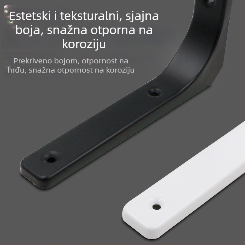 L-oblik zidni držač za skladištenje, materijal: hladno valjani čelik/nerđajući čelik, model 484848, za zidno skladištenje, stil: moderni minimalistički