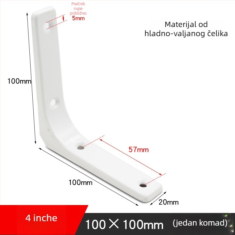 L-oblik zidni držač za skladištenje, materijal: hladno valjani čelik/nerđajući čelik, model 484848, za zidno skladištenje, stil: moderni minimalistički