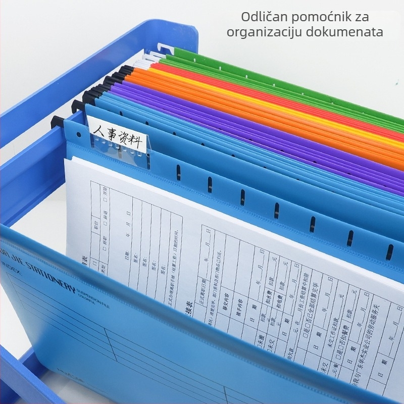 Podesivi plastični viseći rega za datoteke, jednoslojni