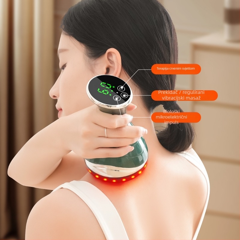 Električni gua sha masažni uređaj HH878 – 3 razine, 1800mAh, ABS kućište, temperatura 35–65°C