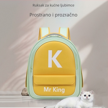 Torba za mačke za izlazak, dišna i prijenosna; materijal: svila (900D) i PU; kapacitet srednji; uzorak usklađenih boja; tvrdoća srednja do mekana.