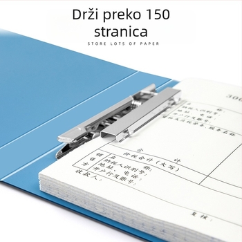 Huijin 131/121 plastični dokument klip s jednostrukim stegom, kapacitet 60–80 listova, s tiskanim logom