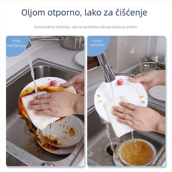 Četkasti čistilni pad od bambusovih vlakana; otporan na ulje i dezinfekciju; za lonce i zdjele; Spirit; 190–220 g